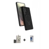 MARSİLYAN™- Galaxy S24 Ultra Kılıf İz Işık Koleksiyonu - Siyah Durable Full Glue Curved Hayalet Cam + Bilvis Titan Kamera Lens - GD