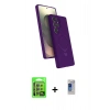 MARSİLYAN™- Galaxy S24 Ultra Kılıf İz Işık Koleksiyonu - Siyah Durable Full Glue Curved Hayalet Cam + Raze Metal Kamera Lens - GI