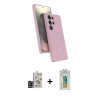 MARSİLYAN™- Galaxy S24 Ultra Kılıf İz Işık Koleksiyonu - Siyah Polymer Nano Ekran Koruyucu + Bilvis Titan Kamera Lens - SH