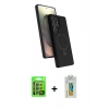 MARSİLYAN™- Galaxy S24 Ultra Kılıf İz Işık Koleksiyonu - Siyah Polymer Nano Ekran Koruyucu + Raze Metal Kamera Lens - GI