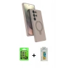 MARSİLYAN™- Galaxy S24 Ultra Kılıf İz Işık Koleksiyonu - Siyah Polymer Nano Ekran Koruyucu + Raze Metal Kamera Lens - GI