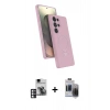 MARSİLYAN™- Galaxy S24 Ultra Kılıf İz Işık Koleksiyonu - Siyah Vanessa Magic Hayalet Cam + PVD Metal Kamera Lens - PE