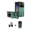 MARSİLYAN™- Galaxy S24 Ultra Kılıf Kıvılcım Modern Serisi - Şeffaf 360 Full Body Arka Koruyucu + PVD Metal Kamera Lens - DNMR