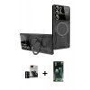 MARSİLYAN™- Galaxy S24 Ultra Kılıf Kıvılcım Modern Serisi - Şeffaf 360 Full Body Arka Koruyucu + PVD Metal Kamera Lens - SH