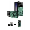 MARSİLYAN™- Galaxy S24 Ultra Kılıf Kıvılcım Modern Serisi - Şeffaf 360 Full Body Arka Koruyucu + PVD Metal Kamera Lens - SH