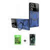 MARSİLYAN™- Galaxy S24 Ultra Kılıf Kıvılcım Modern Serisi - Siyah 360 Mat Full Body Arka Koruyucu + Raze Metal Kamera Lens - GS
