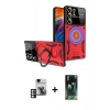 MARSİLYAN™- Galaxy S24 Ultra Kılıf Kıvılcım Modern Serisi - Siyah 360 Mat Full Body Arka Koruyucu + PVD Metal Kamera Lens - PE