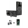 MARSİLYAN™- Galaxy S24 Ultra Kılıf Kıvılcım Modern Serisi - Siyah 360 Mat Full Body Arka Koruyucu + PVD Metal Kamera Lens - PE
