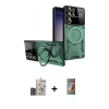 MARSİLYAN™- Galaxy S24 Ultra Kılıf Kıvılcım Modern Serisi - Siyah AutoKit 5in1 Fiber Hayalet Polymer Nano Ekran Koruyucu + Bilvis Titan Kamera Lens - DNMR