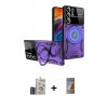 MARSİLYAN™- Galaxy S24 Ultra Kılıf Kıvılcım Modern Serisi - Siyah AutoKit 5in1 Fiber Hayalet Polymer Nano Ekran Koruyucu + Bilvis Titan Kamera Lens - DNMR