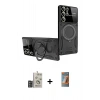MARSİLYAN™- Galaxy S24 Ultra Kılıf Kıvılcım Modern Serisi - Siyah AutoKit 5in1 Fiber Hayalet Polymer Nano Ekran Koruyucu + Bilvis Titan Kamera Lens - DNMR