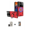 MARSİLYAN™- Galaxy S24 Ultra Kılıf Kıvılcım Modern Serisi - Siyah AutoKit 5in1 Fiber Hayalet Polymer Nano Ekran Koruyucu + Bilvis Titan Kamera Lens - SH