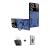 MARSİLYAN™- Galaxy S24 Ultra Kılıf Kıvılcım Modern Serisi - Siyah Bilvis 3D Cam Ekran Koruyucu + Kamera Lens Koruma Cam - SF