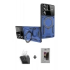 MARSİLYAN™- Galaxy S24 Ultra Kılıf Kıvılcım Modern Serisi - Siyah Bilvis Hayalet Cam Ekran Koruyucu + Kamera Lens Koruma Cam - SF