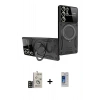 MARSİLYAN™- Galaxy S24 Ultra Kılıf Kıvılcım Modern Serisi - Siyah Durable Full Glue Curved Cam + Bilvis Titan Kamera Lens - SH