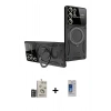 MARSİLYAN™- Galaxy S24 Ultra Kılıf Kıvılcım Modern Serisi - Siyah Durable Full Glue Curved Cam + Bilvis Titan Kamera Lens - DNMR