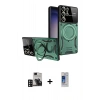 MARSİLYAN™- Galaxy S24 Ultra Kılıf Kıvılcım Modern Serisi - Siyah Durable Full Glue Curved Cam + Derin Mor PVD Metal Kamera Lens