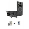MARSİLYAN™- Galaxy S24 Ultra Kılıf Kıvılcım Modern Serisi - Siyah Durable Full Glue Curved Cam + Bilvis Titan Kamera Lens - GD