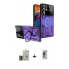 MARSİLYAN™- Galaxy S24 Ultra Kılıf Kıvılcım Modern Serisi - Siyah Durable Full Glue Curved Hayalet Cam + Bilvis Titan Kamera Lens - DNMR