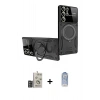 MARSİLYAN™- Galaxy S24 Ultra Kılıf Kıvılcım Modern Serisi - Siyah Joko Magic 5D Cam + Bilvis Titan Kamera Lens - DNMR