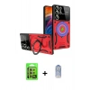 MARSİLYAN™- Galaxy S24 Ultra Kılıf Kıvılcım Modern Serisi - Siyah Joko Magic 5D Cam + Raze Metal Kamera Lens - SI