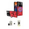 MARSİLYAN™- Galaxy S24 Ultra Kılıf Kıvılcım Modern Serisi - Siyah Joko Magic 5D Hayalet Cam + Bilvis Titan Kamera Lens - GD