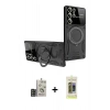 MARSİLYAN™- Galaxy S24 Ultra Kılıf Kıvılcım Modern Serisi - Siyah Joko Magic 5D Hayalet Cam + Bilvis Titan Kamera Lens - GD