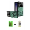 MARSİLYAN™- Galaxy S24 Ultra Kılıf Kıvılcım Modern Serisi - Siyah Joko Magic 5D Hayalet Cam + Raze Metal Kamera Lens - SI
