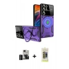 MARSİLYAN™- Galaxy S24 Ultra Kılıf Kıvılcım Modern Serisi - Siyah Joko Magic 5D Hayalet Cam + PVD Metal Kamera Lens - SH