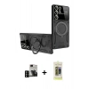 MARSİLYAN™- Galaxy S24 Ultra Kılıf Kıvılcım Modern Serisi - Siyah Joko Magic 5D Hayalet Cam + PVD Metal Kamera Lens - SH