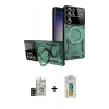 MARSİLYAN™- Galaxy S24 Ultra Kılıf Kıvılcım Modern Serisi - Siyah Polymer Nano Ekran Koruyucu + Bilvis Titan Kamera Lens - SH