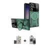 MARSİLYAN™- Galaxy S24 Ultra Kılıf Kıvılcım Modern Serisi - Siyah Vanessa Magic Hayalet Cam + Bilvis Titan Kamera Lens - DNMR