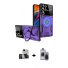 MARSİLYAN™- Galaxy S24 Ultra Kılıf Kıvılcım Modern Serisi - Siyah Vanessa Magic Hayalet Cam + PVD Metal Kamera Lens - GD