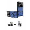 MARSİLYAN™- Galaxy S24 Ultra Kılıf Kıvılcım Modern Serisi - Siyah Vanessa Magic Hayalet Cam + PVD Metal Kamera Lens - GD