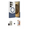 MARSİLYAN™- Galaxy S24 Ultra Kılıf Kozmos Form Özel Seri - Siyah AutoKit 5in1 Fiber Polymer Nano Ekran Koruyucu + Bilvis Titan Kamera Lens - GD