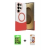 MARSİLYAN™- Galaxy S24 Ultra Kılıf Kozmos Form Özel Seri - Siyah AutoKit 5in1 Fiber Polymer Nano Ekran Koruyucu + Raze Metal Kamera Lens - SI