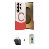 MARSİLYAN™- Galaxy S24 Ultra Kılıf Kozmos Form Özel Seri - Siyah Polymer Nano Ekran Koruyucu + Kamera Lens Koruma Cam - SF
