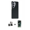 MARSİLYAN™- Galaxy S24 Ultra Kılıf Kozmos Klasik Prime - Şeffaf 360 Full Body Arka Koruyucu + PVD Metal Kamera Lens - DNMR