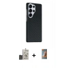 MARSİLYAN™- Galaxy S24 Ultra Kılıf Kozmos Klasik Prime - Siyah AutoKit 5in1 Fiber Hayalet Polymer Nano Ekran Koruyucu + Bilvis Titan Kamera Lens - GD