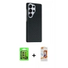 MARSİLYAN™- Galaxy S24 Ultra Kılıf Kozmos Klasik Prime - Siyah AutoKit 5in1 Fiber Polymer Nano Ekran Koruyucu + Raze Metal Kamera Lens - SI