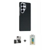 MARSİLYAN™- Galaxy S24 Ultra Kılıf Kozmos Klasik Prime - Siyah Polymer Nano Ekran Koruyucu + PVD Metal Kamera Lens - DNMR