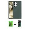 MARSİLYAN™- Galaxy S24 Ultra Kılıf Kozmos Yansıma Özel Seri - Şeffaf 360 Full Body Arka Koruyucu + Raze Metal Kamera Lens - GS