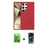 MARSİLYAN™- Galaxy S24 Ultra Kılıf Kozmos Yansıma Özel Seri - Şeffaf 360 Full Body Arka Koruyucu + Raze Metal Kamera Lens - GS