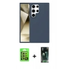 MARSİLYAN™- Galaxy S24 Ultra Kılıf Kozmos Yansıma Özel Seri - Şeffaf 360 Full Body Arka Koruyucu + Raze Metal Kamera Lens - SI