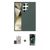 MARSİLYAN™- Galaxy S24 Ultra Kılıf Kozmos Yansıma Özel Seri - Siyah 360 Mat Full Body Arka Koruyucu + Bilvis Titan Kamera Lens - SH