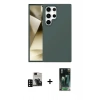 MARSİLYAN™- Galaxy S24 Ultra Kılıf Kozmos Yansıma Özel Seri - Siyah 360 Mat Full Body Arka Koruyucu + PVD Metal Kamera Lens - SH