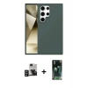 MARSİLYAN™- Galaxy S24 Ultra Kılıf Kozmos Yansıma Özel Seri - Siyah 360 Mat Full Body Arka Koruyucu + PVD Metal Kamera Lens - DNMR
