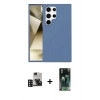 MARSİLYAN™- Galaxy S24 Ultra Kılıf Kozmos Yansıma Özel Seri - Siyah 360 Mat Full Body Arka Koruyucu + PVD Metal Kamera Lens - DNMR