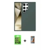 MARSİLYAN™- Galaxy S24 Ultra Kılıf Kozmos Yansıma Özel Seri - Siyah AutoKit 5in1 Fiber Hayalet Polymer Nano Ekran Koruyucu + Raze Metal Kamera Lens - GS