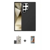 MARSİLYAN™- Galaxy S24 Ultra Kılıf Kozmos Yansıma Özel Seri - Siyah AutoKit 5in1 Fiber Hayalet Polymer Nano Ekran Koruyucu + Bilvis Titan Kamera Lens - DNMR